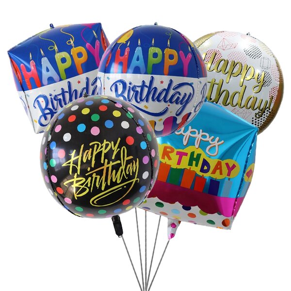 4D Happy Birthday Foil Balloon Manufacturer - Wholesale 22 Inch Printed Party Decorations