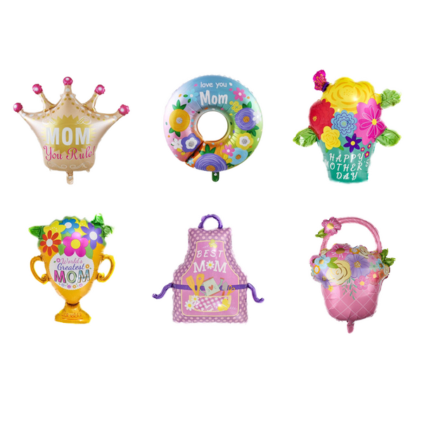 Mother's Day Crown Series Balloons Factory - Aluminum Foil Trophy Wreath Apron Decor