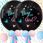 Latex Balloon Set Factory - 36 Inch Boy or Girl Confetti Kit Tassels Decorations