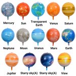 Planet Earth Space Balloons Factory - 22 Inch 4D Helium Foil for Birthday Graduation