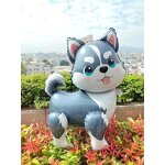 Husky Foil Balloons Manufacturer - 3D Button Stitching Standing Corgi Puppy