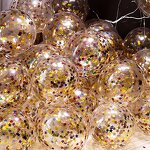 Gold Sequin Latex Balloon Manufacturer - 100pcs/Bag 12 Inch Transparent Confetti