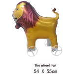 Walking Animals Foil Balloons Manufacturer - 3D DIY Cute Cartoon Wheel Dinosaur