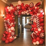 Christmas Balloon Arch Kit Manufacturer - Candy Cane Foil Balloons Party Accessories