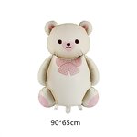 Cartoon Bear Foil Balloons Factory - Cream Bows Matte Colors Helium Balloons