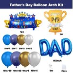 Father's Day Balloons Garland Arch Kit Factory - New Navy Blue Theme Color Family