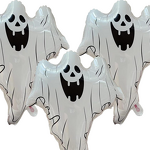 Ghost Glow Balloons Factory - 3pcs Halloween Large Plastic Adult Themed Party