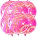 Black Agate Foil Helium Balloons Manufacturer - 6pcs/set 22 Inch 4D Marble Christmas