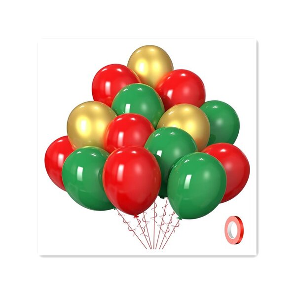 Red Green Gold Latex Balloons Manufacturer - Wholesale 12 Inches for Christmas