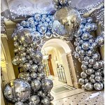 Big Size 4D Round Foil Balloon Manufacturer - 10pcs/set 22 Inch Hot pink Mylar