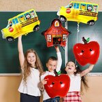 School Bus Balloon Set Manufacturer - Wholesale Eco-Friendly 4 Pcs/Pack Foil Decor