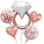 Diamond Ring Foil Balloon Set Manufacturer - Custom for Bridal Shower Engagement