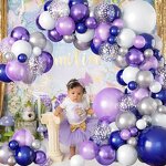 Metal Purple Latex Balloon Set Factory - Wholesale 10-18 Inch Disposable Birthday