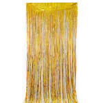 Aluminum Foil Tassels Curtain Factory - 2M Gold Silver Background Wedding Decoration