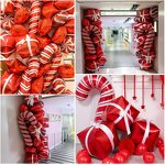 Christmas Balloon Arch Kit Manufacturer - Candy Cane Foil Balloons Party Accessories