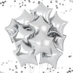 Gold Star Helium Foil Balloons Factory - 10-Pcs Set 18-Inch for Mom Back School