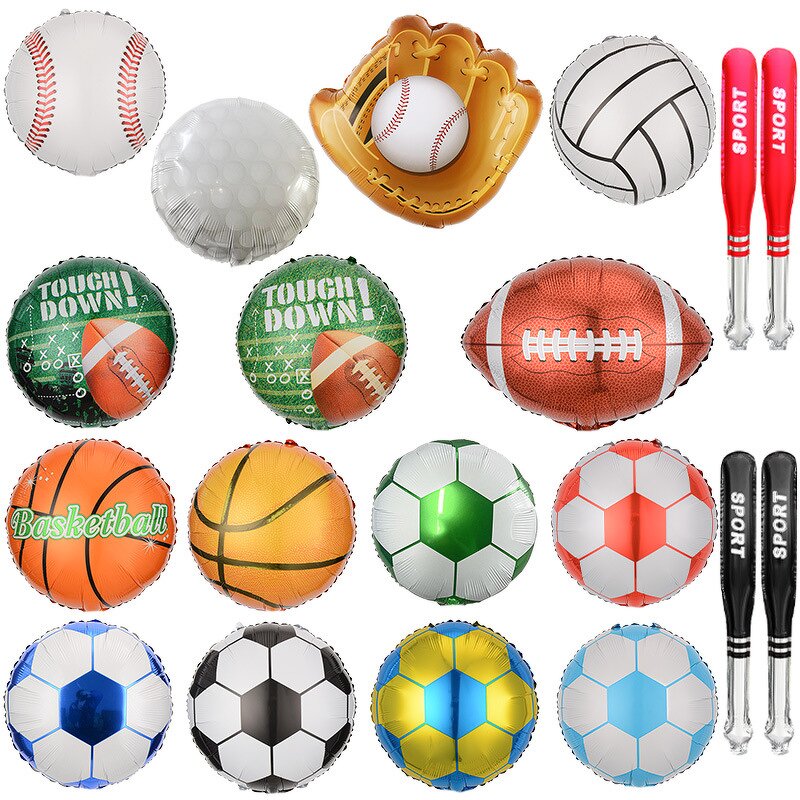 Sports Foil Balloons Manufacturer - 18 Inch Euro Cup Themed Black White
