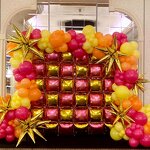Hot Pink Gold Square Foil Balloons Manufacturer - Double Sided DIY Wall Backdrop
