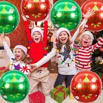 4D Foil Balloon for Christmas Factory - 22 Inch Red Green Set Party Decorations