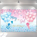 Gender Reveal Backdrop Manufacturer - Custom Boy or Girl Sign Banner Background