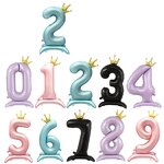 Baby Pink Number Balloon Manufacturer - 42inch with Crown Standing Birthday Decor