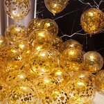 Gold Sequin Latex Balloon Manufacturer - 100pcs/Bag 12 Inch Transparent Confetti