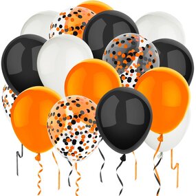 Matte Color Latex Balloon Set Factory - Custom 12 Inch Black Orange Halloween