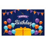 Polyester Birthday Banner Manufacturer - Custom 100D Christmas Wall Decoration