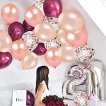 Rose Gold Confetti Latex Balloons Factory - 62pcs Set Baby Shower Wedding Birthday