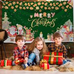 Merry Christmas Banner Factory - High Quality 72x45 Inch Green Tree Santa