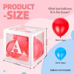 PVC Balloon Box Blocks Set Factory - Wholesale 4pcs/set White Clear Baby Shower