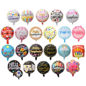 Feliz Cumpleanos Balloon Manufacturer - Happy Birthday Round Shape Foil Party