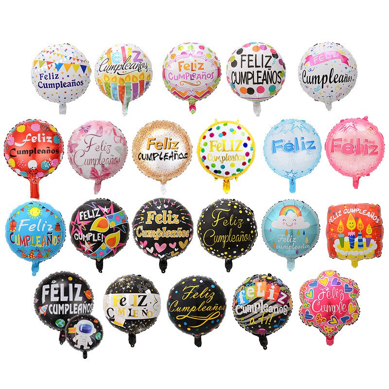 Feliz Cumpleanos Balloon Manufacturer - Happy Birthday Round Shape Foil Party