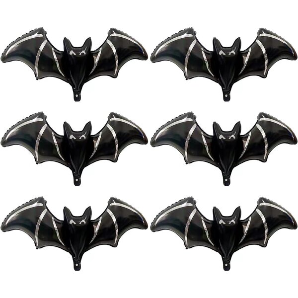 Halloween Bat Foil Balloon Set Factory - Wholesale 6pcs Giant Black for Party