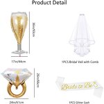 Bride Letter Balloon Set Factory - Wholesale 40 Inch Elegant Ring Bottle Decor