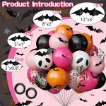 Halloween Party Balloon Set Manufacturer - Wholesale Custom Pink Rose Orange Ghost
