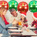 4D Foil Balloon for Christmas Factory - 22 Inch Red Green Set Party Decorations