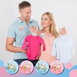 Gender Reveal Badge Set Manufacturer - 60pcs Blue & Pink Brooch for Baby Shower