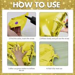 Gold Star Helium Foil Balloons Factory - 10-Pcs Set 18-Inch for Mom Back School