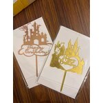 Black Gold Heart Cake Toppers Factory - Wholesale New Acrylic Handmade Ins Style