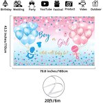 Gender Reveal Backdrop Manufacturer - Custom Boy or Girl Sign Banner Background