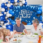 Father's Day Balloons Garland Arch Kit Factory - Blue Theme Happy Family Background