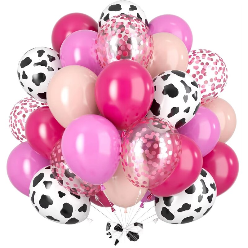 Pink Cow Printing Latex Balloons Factory - 35pcs/set 12 Inch New Year Farm Party