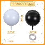 4D Sphere Foil Balloons Factory - 10-Pcs/set 22Inch Pure Color Aluminum Circle