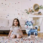 Husky Foil Balloons Manufacturer - 3D Button Stitching Standing Corgi Puppy