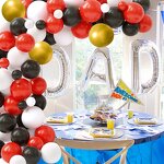 Father's Day Balloons Garland Arch Kit Manufacturer - Sweet Red Gold Theme Color Props
