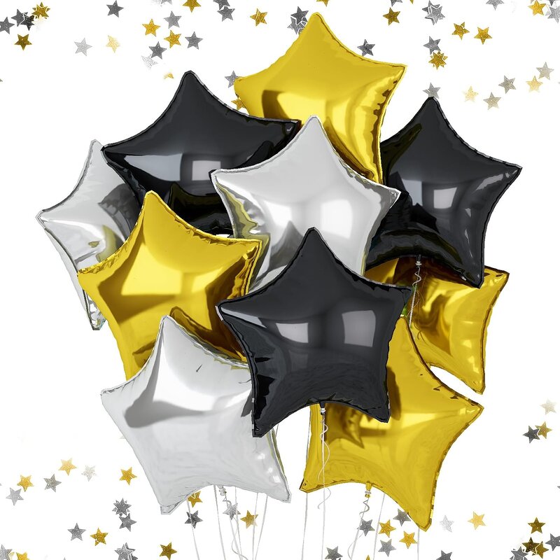 Multi-Color Helium Foil Star Balloons Manufacturer - 10pcs/set Custom 18 Inch Halloween