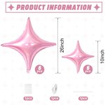 Star Shaped Aluminum Balloons Factory - Set of 12 10\" & 26\" for Birthday Baby Shower