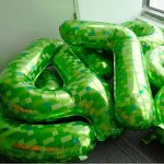 Green Mosaic Number Balloons Factory - 40 Inch Big Size Helium for Easter Halloween