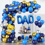 Father's Day Balloons Garland Arch Kit Factory - New Navy Blue Theme Color Family